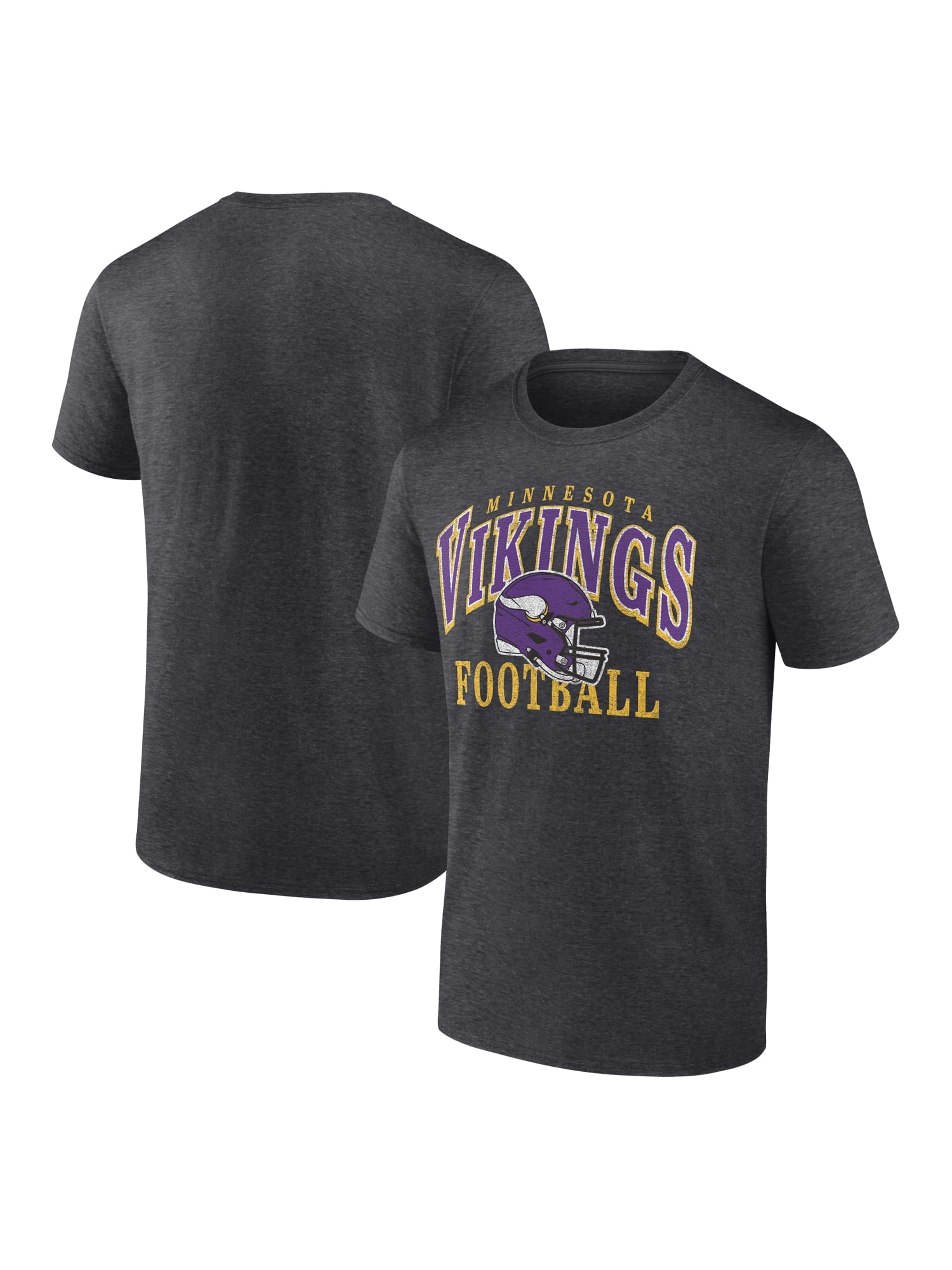 NFL Minnesota Vikings Men's Cotton Charcoal Heather Short Sleeve T-Shirt