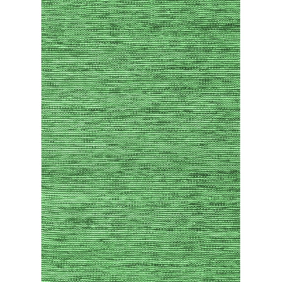 Ahgly Company Indoor Rectangle Abstract Emerald Green Contemporary Area Rugs, 7' x 9'
