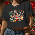 thumbnail image 2 of New Fashion Christmas Moose T-shirt Cute Merry Christmas Short Shirt Cute Christmas Moose Merry Christmas T-shirt for Women, 2 of 5