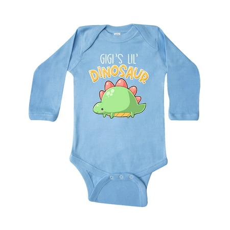 

Inktastic Gigi s Lil Dinosaur with Cute Stegosaurus Gift Baby Boy or Baby Girl Long Sleeve Bodysuit