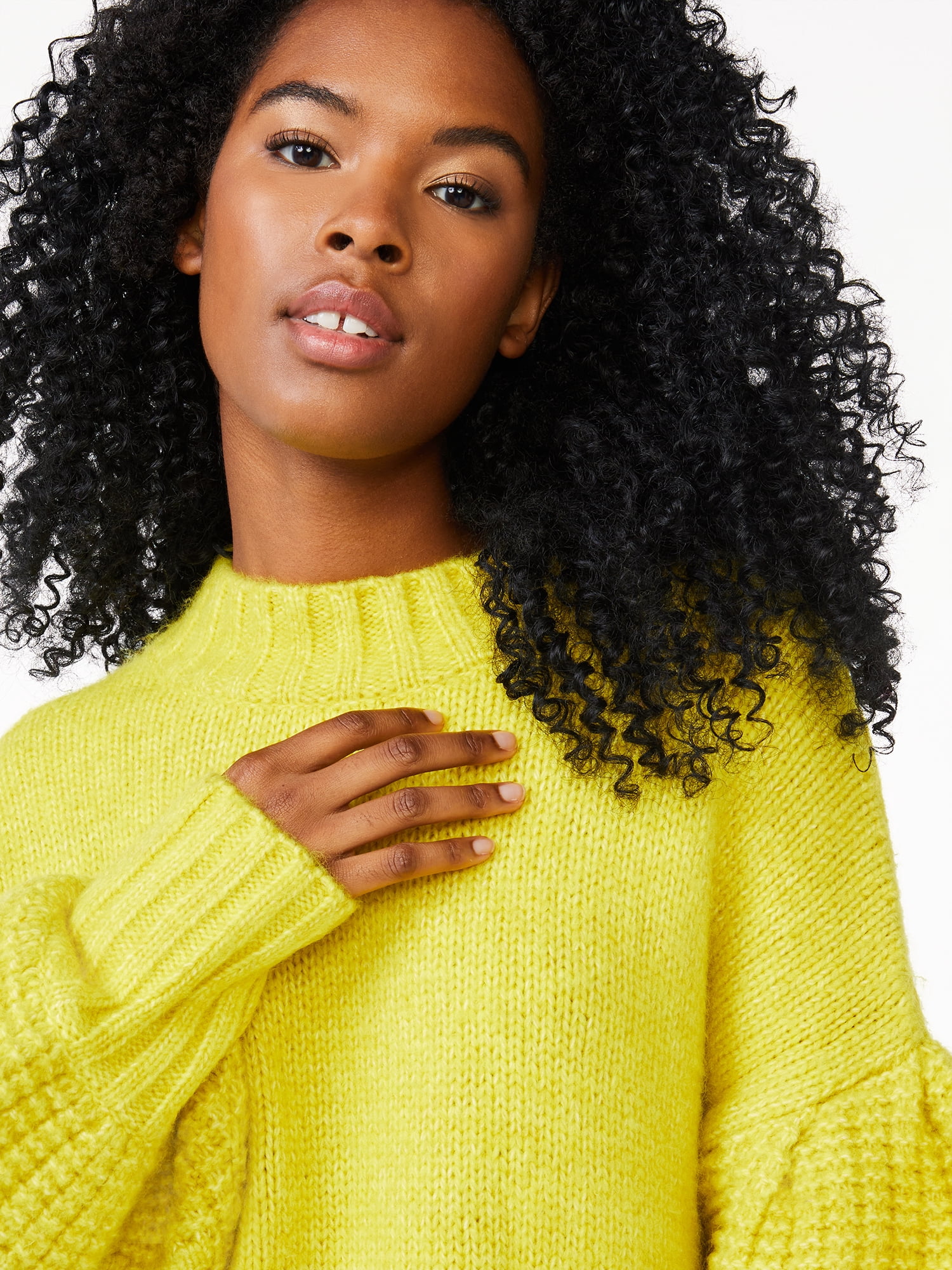 Scoop Women's Cropped Bobble Sweater