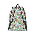 thumbnail image 2 of Bixox Flowers and Cactus Printing Canvas Backpack Lightweight Casual Travel Backpack School Backpack Fits 15.6 Inch Notebook, 2 of 5