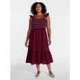 thumbnail image 2 of Time and Tru Women's and Women's Plus Sleeveless Smocked Cotton Midi Dress, Sizes XS-4X, 2 of 5