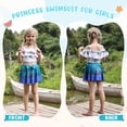 thumbnail image 6 of Marendyee Girls 2 Pieces Isabella Swimsuit Mirabel Bikini Short-Sleeve Swim Dress Tankini Magic Family Adventure Swimwear 5-6 Years, 6 of 14