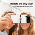 thumbnail image 6 of Allytechgroup Galaxy Flip 4 Case with Ring Holder Stand, Premium PU Leather Stylish Shockproof Anti-Scratch Portable Phone Case Cover for Samsung Galaxy Z Flip 4, White, 6 of 9