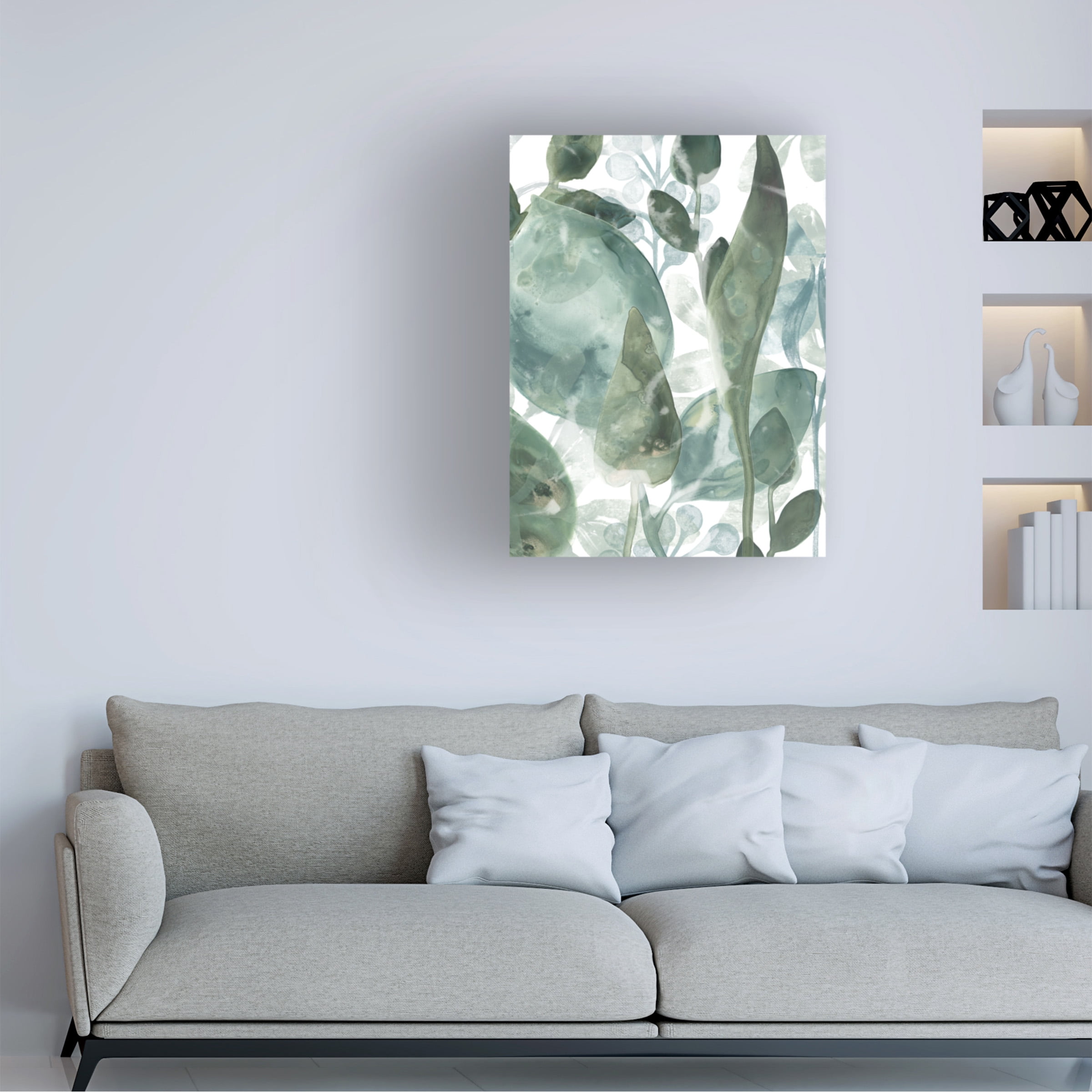 June Erica Vess 'Aquatic Leaves IV' Canvas Art