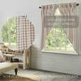 thumbnail image 4 of VHC Brands Annie Buffalo Portabella Check Farmhouse Prairie Short Panel Curtain Set 63x36x18, 4 of 6