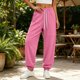 thumbnail image 2 of LLYWEY Pantalones Deportivos con Cordón para Mujer, Cintura Elástica y Stretch, Jogger, Sudaderas de Color Sólido, Pantalones Casuales Holgados con Bolsillos, XXL, 2 of 7