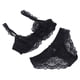 thumbnail image 2 of Bragas de sujetador de encaje para mujer, ultrafinas, ahuecadas, encantadoras, atractivas, transpirables, conjunto de ropa interior negro 75D, 2 of 5