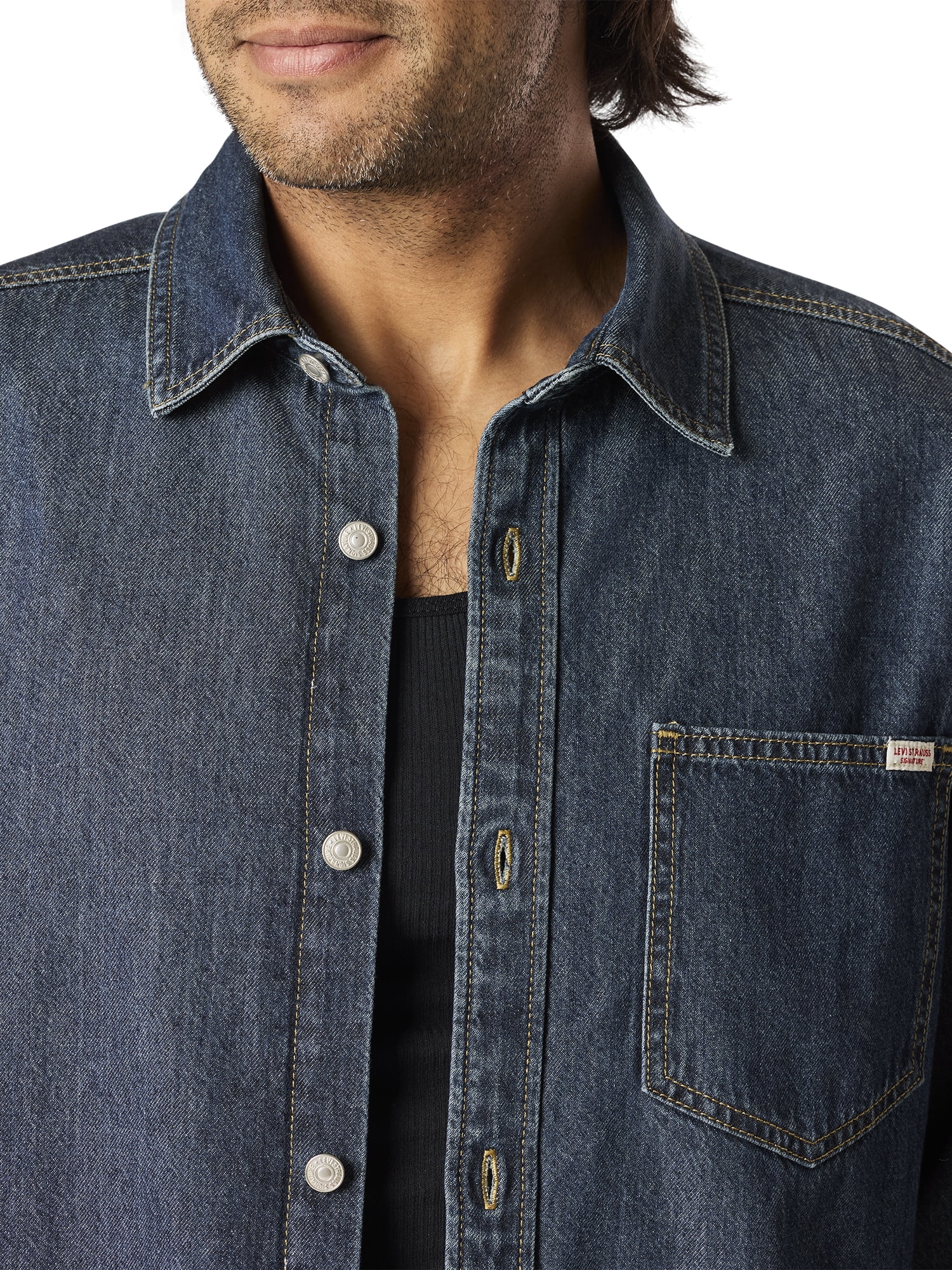 Levi Strauss Signature Men's and Big and Tall Original Denim Shirt