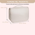 thumbnail image 3 of Neceser de Viaje, Neceser Colgante con Gancho, Gran Capacidad, Multicompartimento, Organizador de Maquillaje Multifuncional, Ideal para Viajes, Cosméticos Diarios y Baño (Beige), 3 of 4