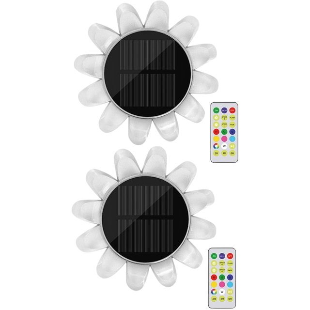 Solar Floating Pool Lights with Remote, Color Changing Sunflower Water Lights for Ponds, Pools, Garden Decor - Waterproof LED Decorations