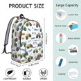 thumbnail image 5 of Monster Cartoon Truck White Pattern Backpack for School, Cute School Bag with Adjustable Shoulder Straps and Padded Back, 15.7"x11.8"x5.5", 5 of 5