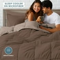 thumbnail image 4 of Bare Home 5-Piece Reversible Bed-in-a-Bag - Premium 1800 Collection - King, Cocoa/Taupe Comforter with Cocoa Sheet Set, 4 of 10