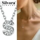 thumbnail image 2 of Collar inicial de plata esterlina Silvora con circonita cúbica letra S colgante para niñas adolescentes, 2 of 8