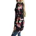 thumbnail image 4 of Blusa de mujer con estampado de flores bohemias, camisa femenina de manga larga, suelta, informal, de poliéster, para niña, XL Vogacara AP003843-04, 4 of 7