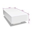 thumbnail image 5 of Coffee Table, High Gloss White, 33 Inch Rectangular Modern Platform, 5 of 5