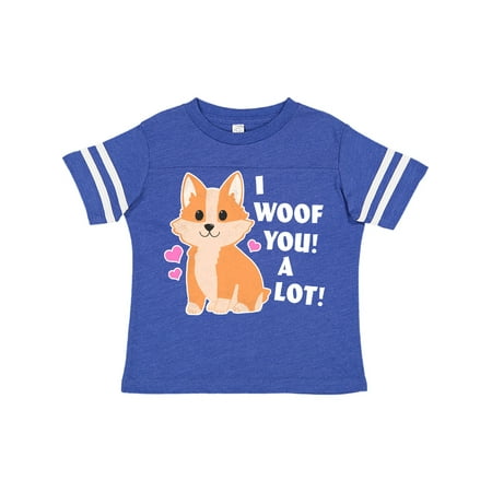 

Inktastic I woof you a lot with Corgi Illustration Gift Toddler Boy or Toddler Girl T-Shirt