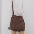 thumbnail image 4 of Bolso bandolera de gran capacidad para mujer bandolera de compras informal tejida para mujer, 4 of 6