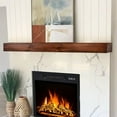 FDIGLUL Fireplace Mantel 72 Inches Solid Mantel with Invisible Heavy ...