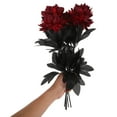 thumbnail image 6 of WASHWEPE 5Pcs Faux Flowers Dark Red Silk Artificial Dahlia Bouquet for Event Planners and Home Decor, 6 of 8