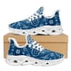 thumbnail image 1 of Zapatillas de deporte de malla para mujer, zapatos de plataforma con cordones y estampado de bandana rectangular, informales, planos, 1 of 6