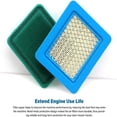 thumbnail image 4 of 1 PC Air Filter Element 491588S, Lawn Mower Air Filter, Blue Lawn Mower Tractor Air Filter with 1 PC Pre-Filter, Compatible with Briggs and Stratton 491588 491588S 4915885, 4 of 5