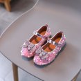 thumbnail image 2 of Black and Friday Womens Clothing Clearance under $5 asdoklhq Girl's Shoes,Toddler Shoes Baby Girls Cute Pearl Butterfly Sequins Non-slip Small Leather Princess Shoes, 2 of 5