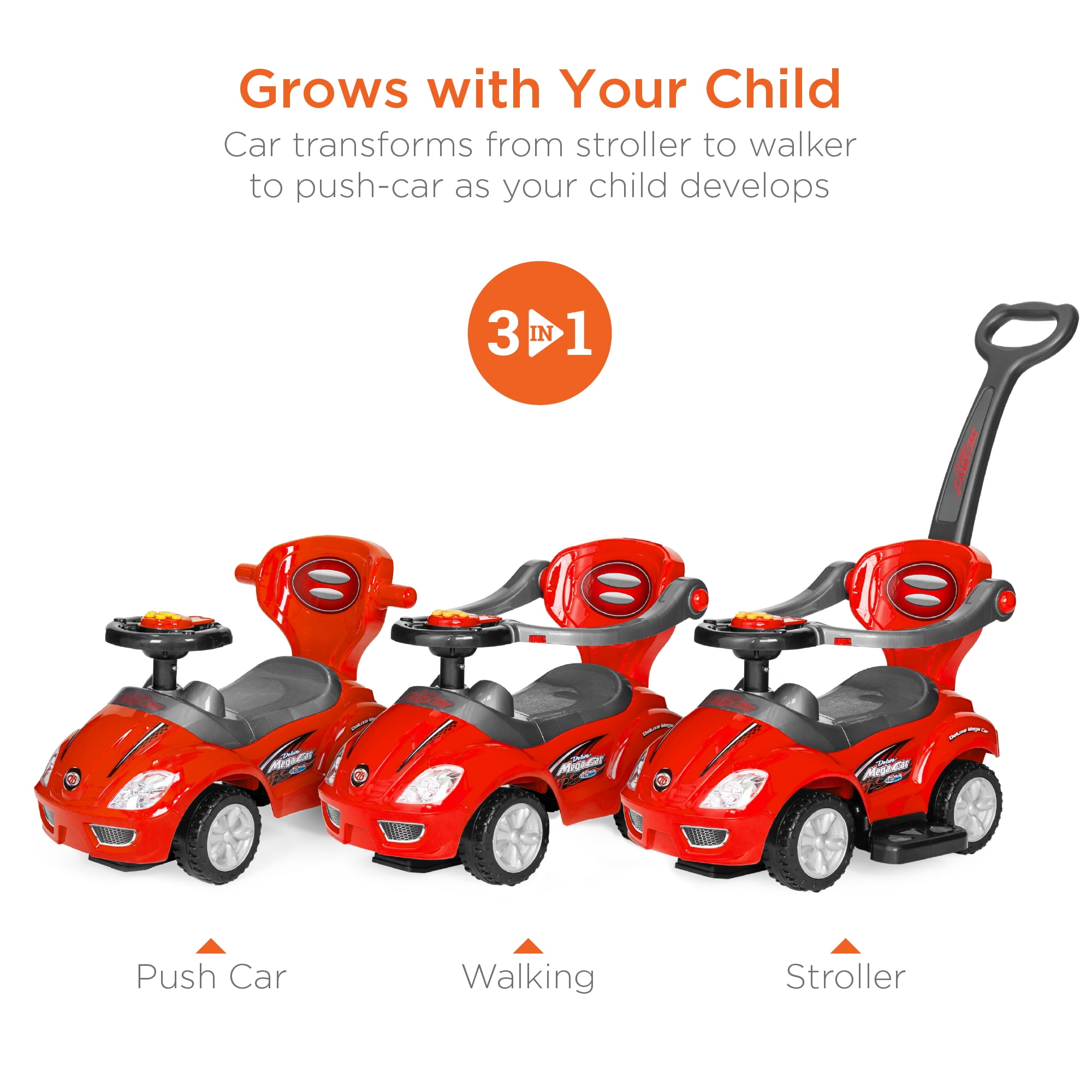 3 in sales one push car