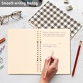 thumbnail image 5 of Haosy Neautral Gingham Pattern Notebooks 2 Pcs 1-subject Journal 60 Sheets A5 College Ruled Paper Detachable Ring 8.3"x5.7", 5 of 8