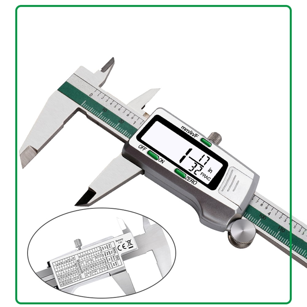 LOUISWARE Electronic Digital Vernier Caliper with Extra-Large LCD Screen and 1 