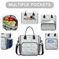 thumbnail image 2 of Pioneer Flower Floral Print Pattern Womens Lunch Box for Work,Insulated Large Lunch Bag,Leakproof Adult Lunch Bag for Work,Beach,Travel,Picnic,Camping, 2 of 6
