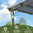 thumbnail image 4 of NETAJE 8'x10' Outdoor Splicable Gazebo, Hardtop Wall Mounted Gazebo & Pergola with Aluminum Frame and Sloping Roof, for Backyard, Deck, Patio-Gray, 4 of 8