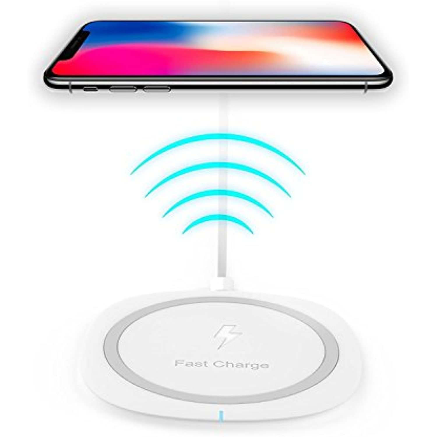 Fast Wireless Charger For Samsung Galaxy S7 Wireless Quick Charger Fast  Charge 10W for iPhone X, iPhone 8, iPhone 8 Plus,Samsung Note 8, S6 Edge +,  S7, S7 Edge, S8 and S8
