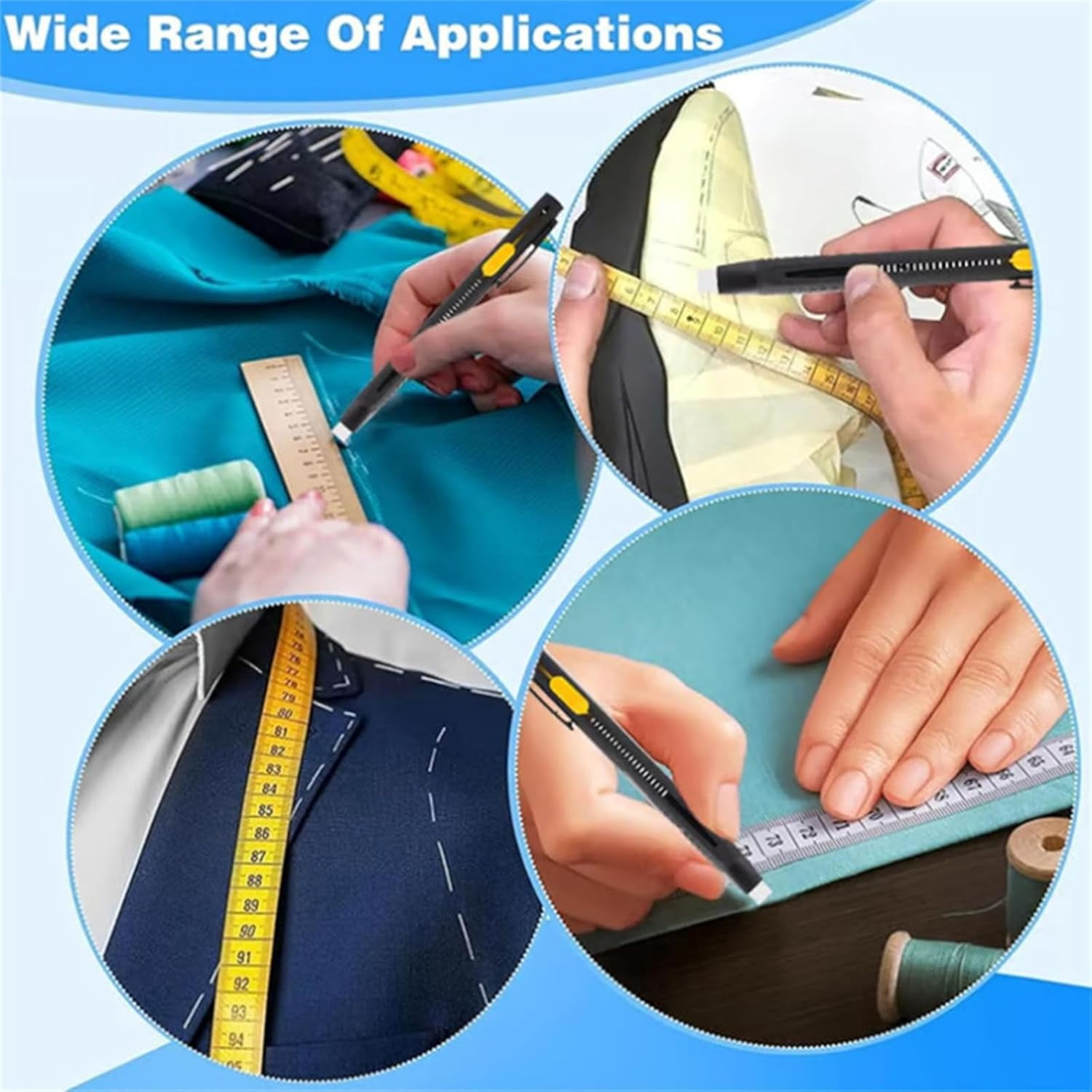 Heat Erasable Fabric Marker for Sewing, Embroidery, Quilting, Washable Erasable Replaceable Refill Marker Pen, Suitable for Knitted Fabrics, Cotton, DIY Sewing Tools
