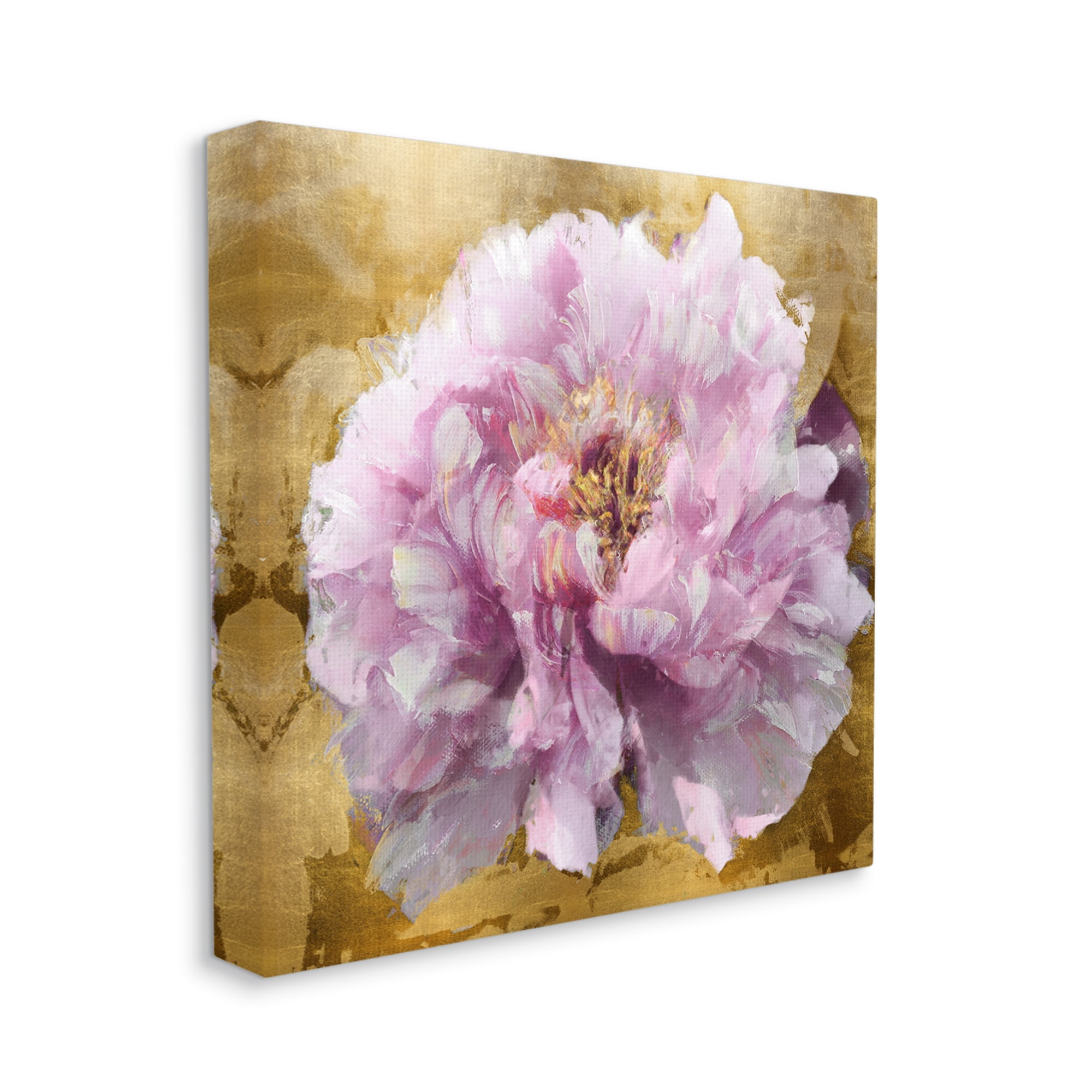 Stupell Industries Abstract Glam Peony Botanical & Floral Painting Gallery Wrapped Canvas Art Print Wall Art, 30 x 30