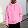 thumbnail image 2 of Venzia Men Oversized Hoodie Pullover Sweatshirt Long Sleeve Hooded Top with Kangaroo Pocket Casual Autumn Winter Wear,XXL, 2 of 8