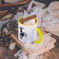 thumbnail image 5 of 3dRose, A stickman image on a dirt bike, riding a wheelie and getting air dude, 15oz Two-Tone Yellow Mug, 5 of 7