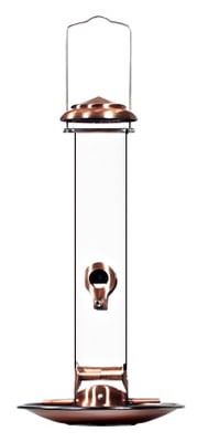 Feathered Friends Nyjer Tube Feeder W Rainbow Perches Holds 1.5 Lbs Bird Seed 
