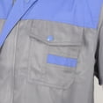 thumbnail image 6 of MSemis Men's Regular Fit Short Sleeve Industrial Work Shirt Performance Utility Uniform Shirt Blue&Grey S, 6 of 6
