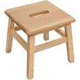 thumbnail image 3 of eHemco Solid Hardwood Wooden Step Stool for Adults and Kids, 12.25 Inches Height, Natural, 3 of 5