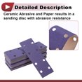 thumbnail image 4 of Unique Bargains 50Pcs Sanding Discs Wet Dry Waterproof Hook & Loop Sandpaper for Woodworking, Automotive Refinishing 7.80"x2.76" 8 Hole 80Grit Purple Ceramic Abrasive, 4 of 6