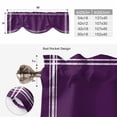 thumbnail image 5 of Pure Dark Purple Tie Up Valance Curtains for Windows, Kitchen Curtains Window Shades, Simple Solid Color Light Filtering Roman Curtain Valances for Bedroom/Bathroom/Cafe 54"x18", 5 of 9