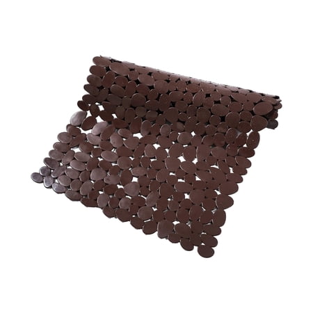 Bathroom Rug Black 40x88cm Rubber Backing Non-Labilis Massage Shower Tapete With Suction Cup For Bathtub Front