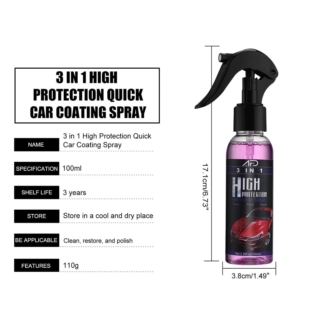 3X Quick Hydrophobic 3 in 1 High Protection Car Coat Ceramic