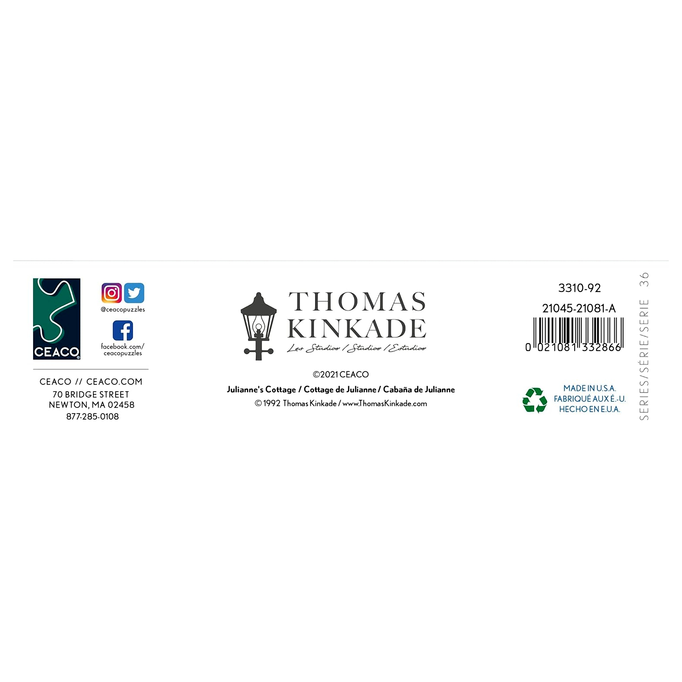 Ceaco - Thomas Kinkade - Julianne's Cottage - 1000 Piece Interlocking Jigsaw Puzzle