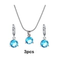 thumbnail image 2 of Pendientes de plata Sonducket antialérgicos antioxidantes conjuntos de joyas elegantes y de moda mujer azul claro, 2 of 6