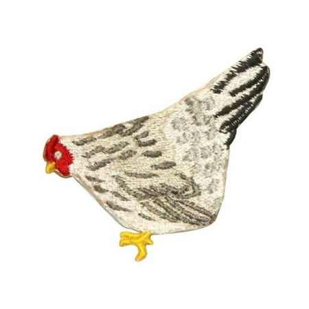 ID 0607Z Farm Chicken Patch Country Chick Hen Roost Embroidered Iron On