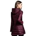 thumbnail image 2 of Elezay Women Lightweight Down Jacket Long Jacket Winter Down Coat Windproof Puffer Coats Hooded Packable Purple S, 2 of 6