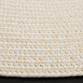 thumbnail image 3 of SAFAVIEH Braided Rishika Solid Area Rug, Ivory/Beige, 6' x 9' Oval, 3 of 8